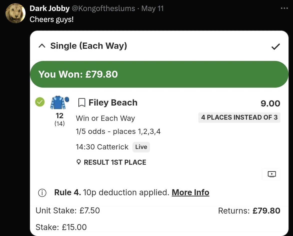 Example betting slip