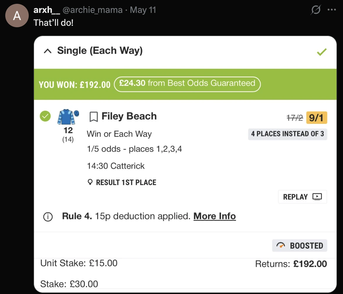 Example betting slip