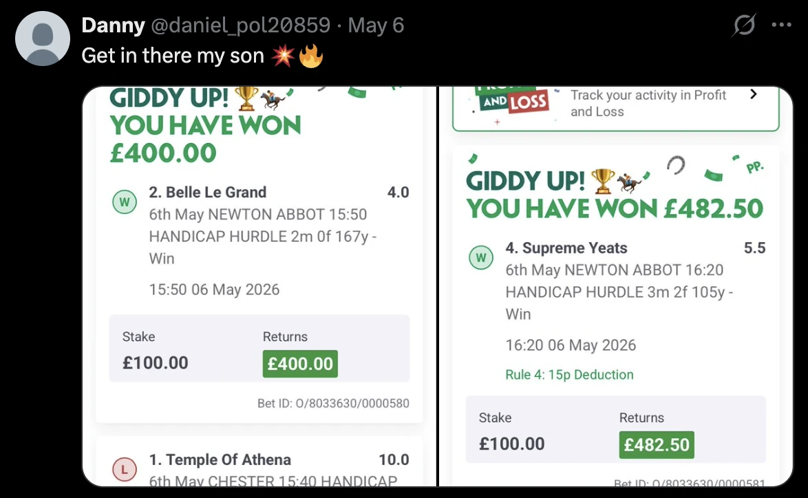 Example betting slip
