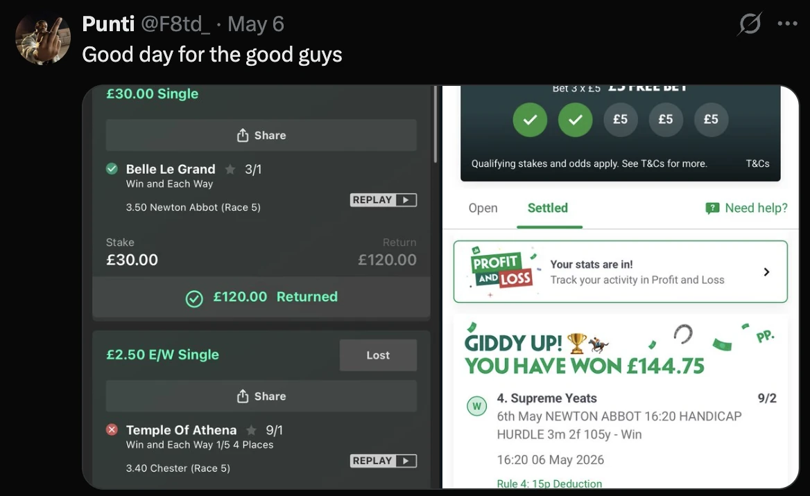 Example betting slip