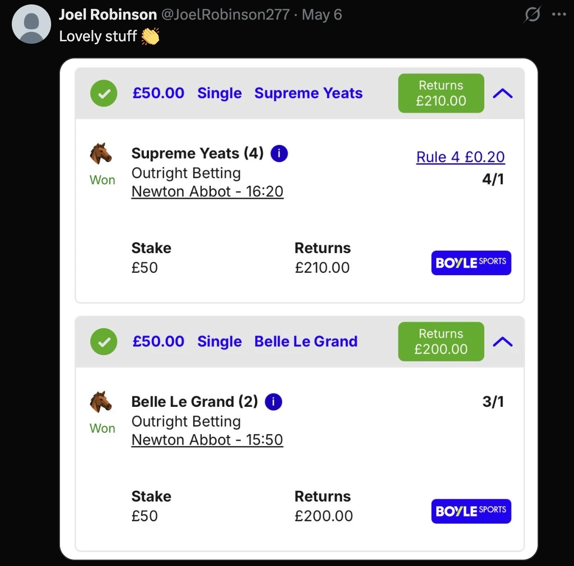 Example betting slip
