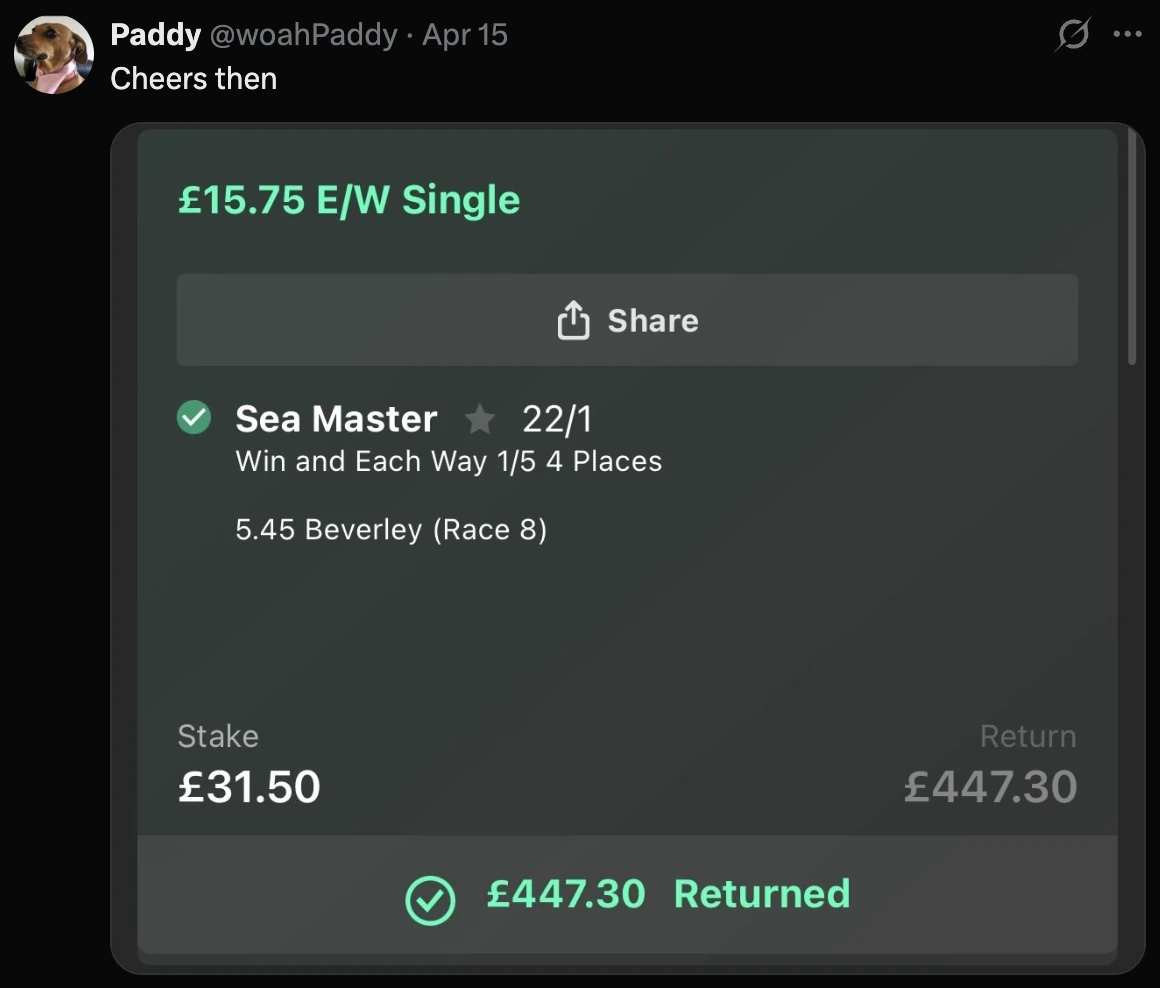 Example betting slip