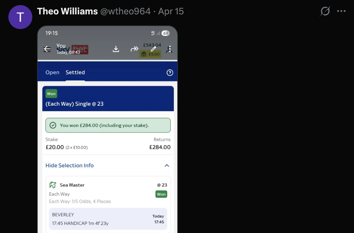 Example betting slip