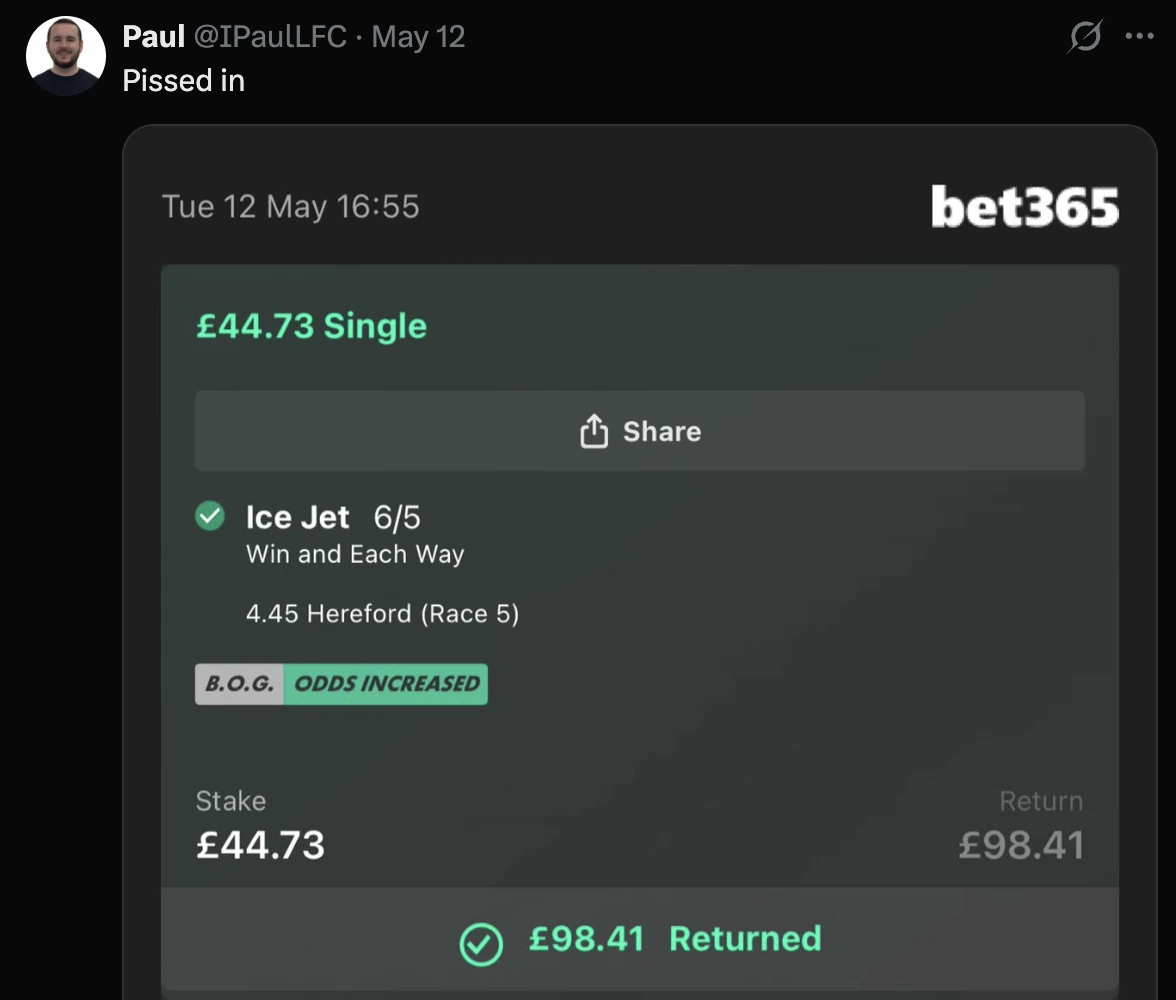 Example betting slip