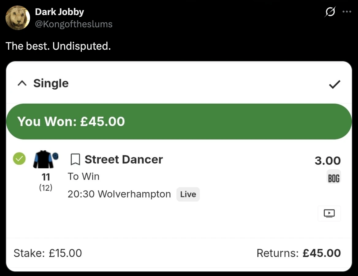Example betting slip